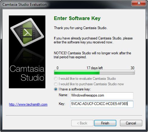 camtasia 9 software key